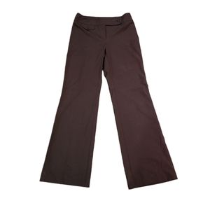 Tribal Stretch Extensible Shaper Fit Brown Wide Leg Flare Zip Front Pants Sz 4
